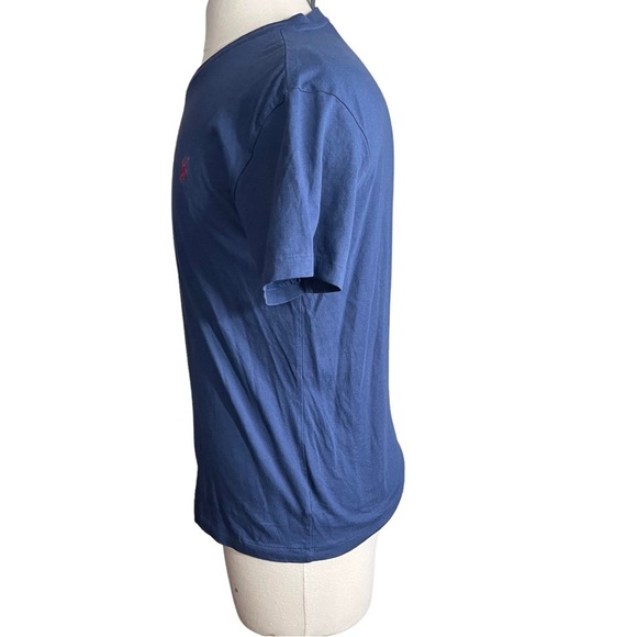 Lot Of 2 Polo Ralph Lauren Orange & Navy Short Sleeve Pony V-Neck T-Shirts Sz Sm - Picture 5 of 16